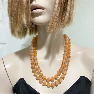 1950s West Germany Signed Plastic Flower Necklace